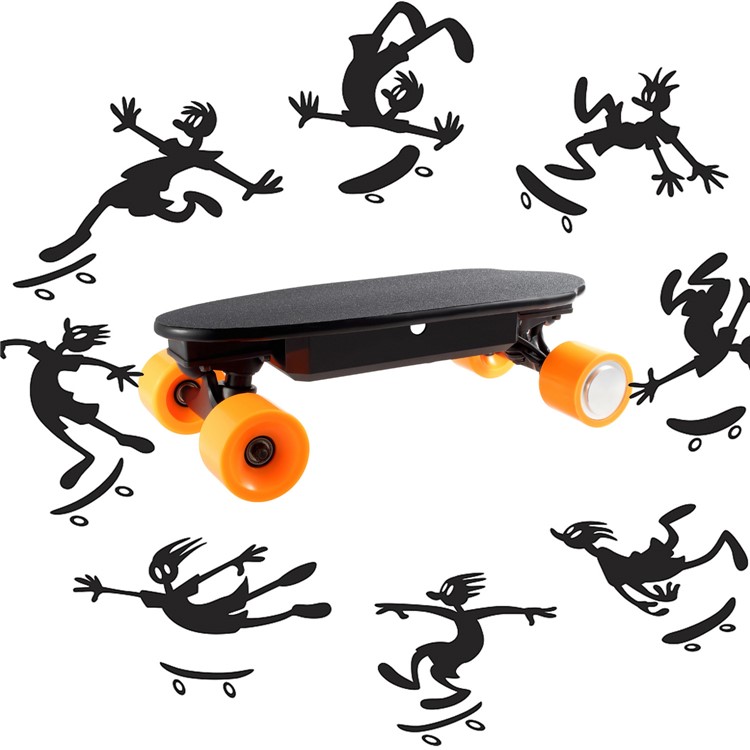 Detachable 4400mAh Battery 4-wheel Electric Skateboard Remote Control Slide Board - Orange / UK Plug-9