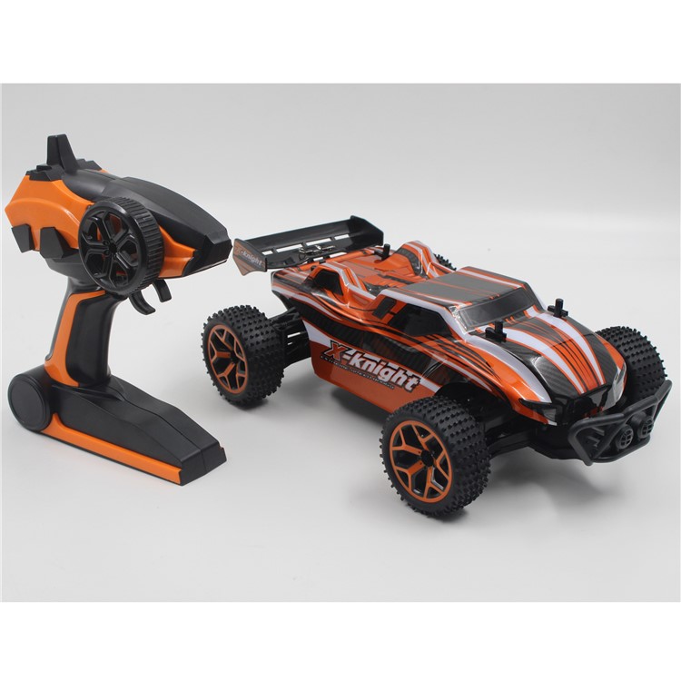 X-KNIGHT GS05B 1:18 Scale Remote Control 4 Wheel Drive 4WD Rechargeable Truggy Truck - Orange-1