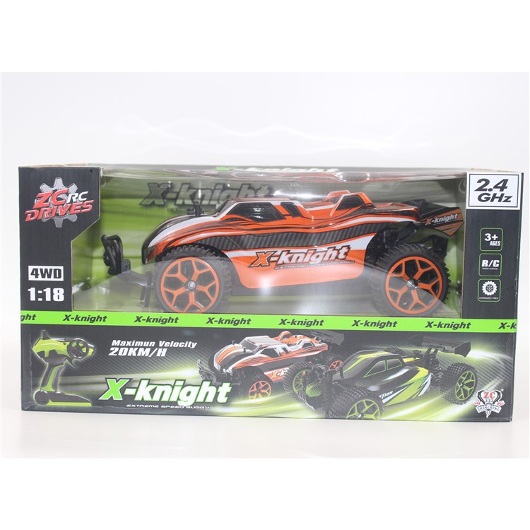 X-KNIGHT GS05B 1:18 Scale Remote Control 4 Wheel Drive 4WD Rechargeable Truggy Truck - Orange-26