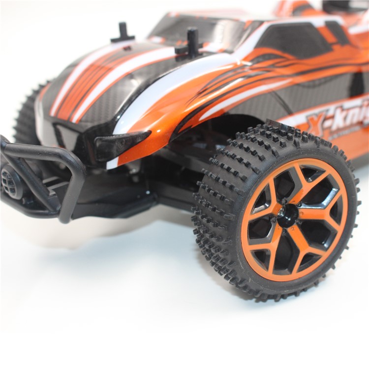 X-KNIGHT GS05B 1:18 Scale Remote Control 4 Wheel Drive 4WD Rechargeable Truggy Truck - Orange-6