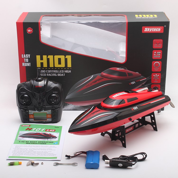H101 2.4G High Speed Remote Control Racing Boat 180° Flip-9