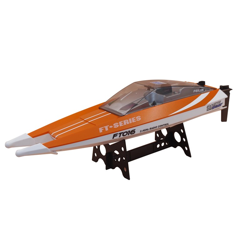 FT016 2.4G Radio Control High Speed Racing Boat with Water Cooling System - Orange-1