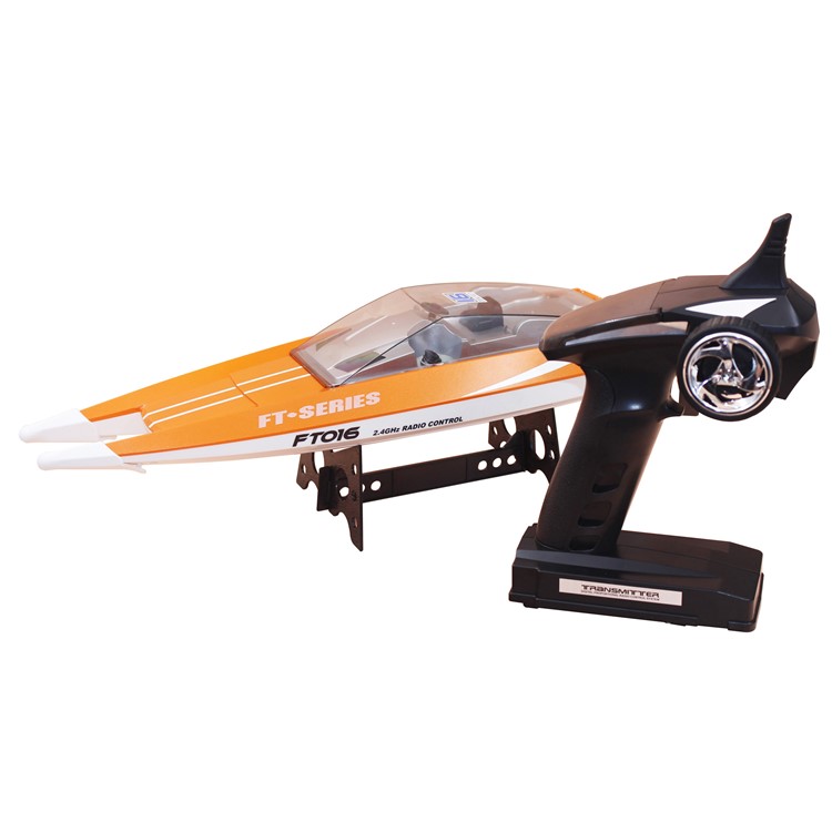 FT016 2.4G Radio Control High Speed Racing Boat with Water Cooling System - Orange-12