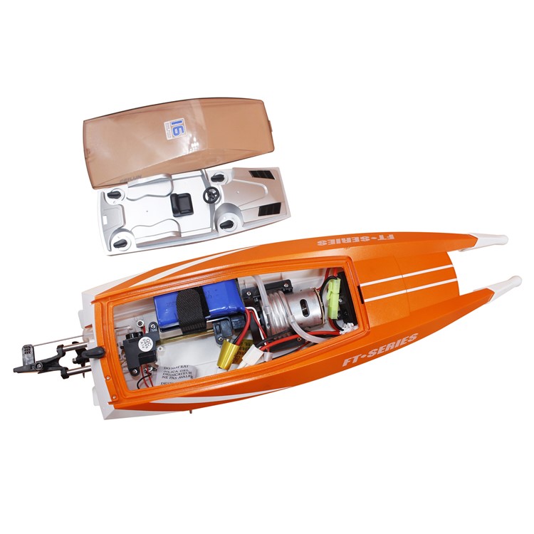 FT016 2.4G Radio Control High Speed Racing Boat with Water Cooling System - Orange-15
