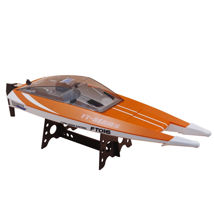 FT016 2.4G Radio Control High Speed Racing Boat with Water Cooling System - Orange-2
