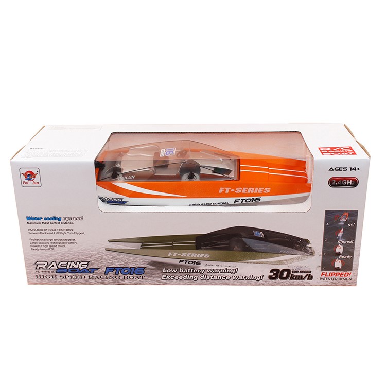 FT016 2.4G Radio Control High Speed Racing Boat with Water Cooling System - Orange-23