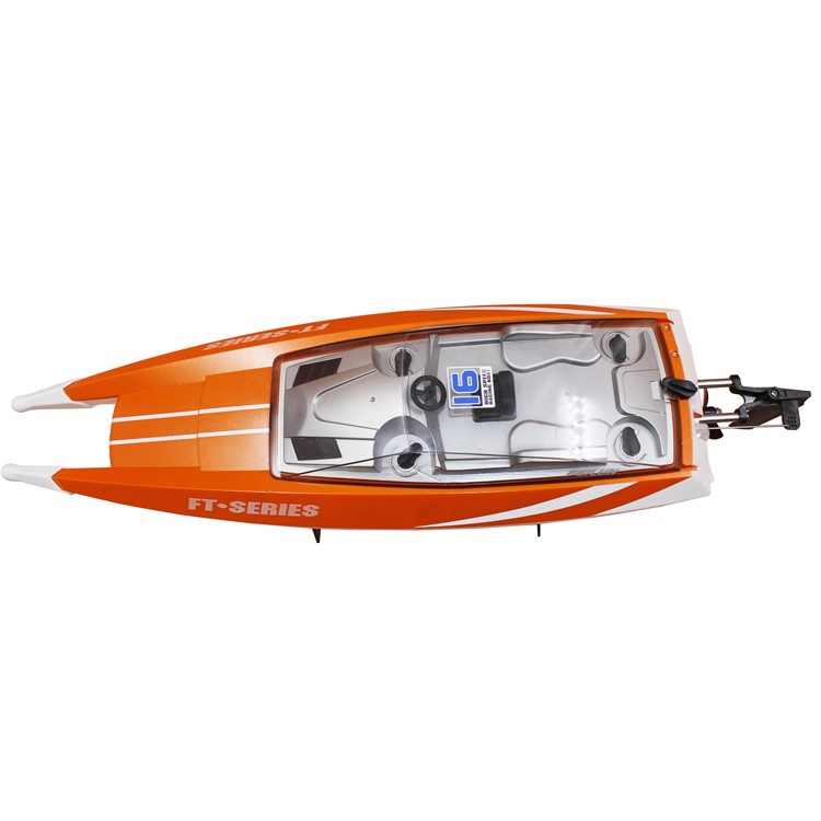 FT016 2.4G Radio Control High Speed Racing Boat with Water Cooling System - Orange-6