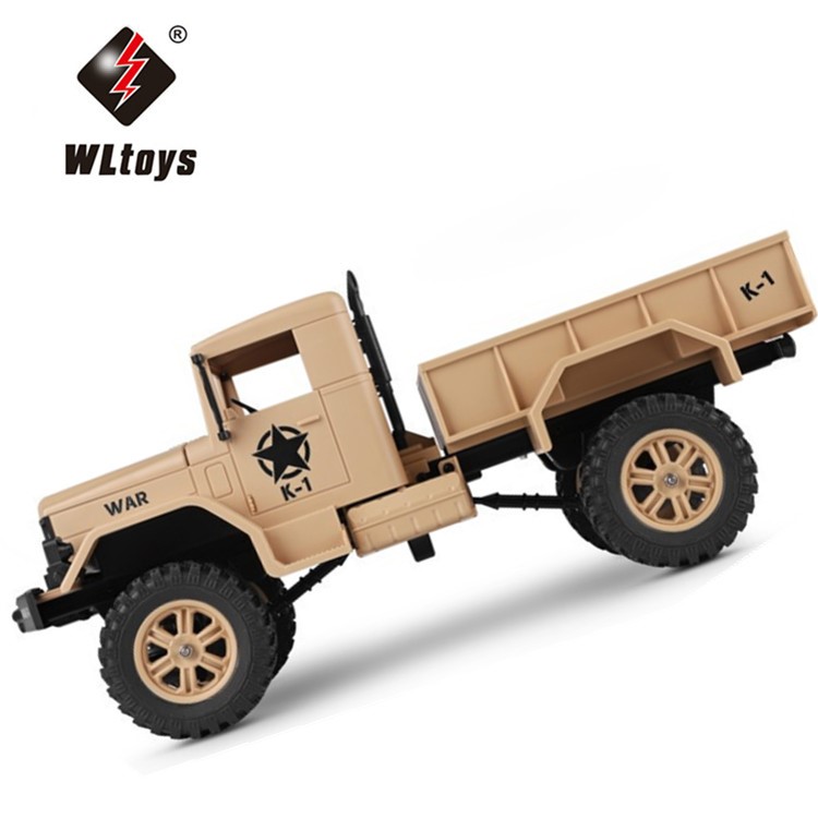 WLTOYS 124301 1: 12 2.4ghz 4WD Offroad RC Militär LKW Fahrzeug RC Auto - Braun-3