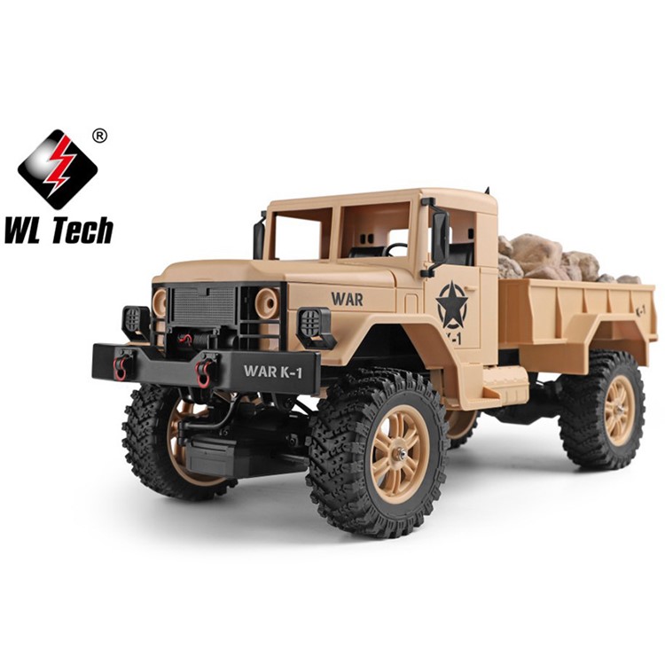 WLTOYS 124301 1: 12 2.4ghz 4WD Offroad RC Militär LKW Fahrzeug RC Auto - Braun-4