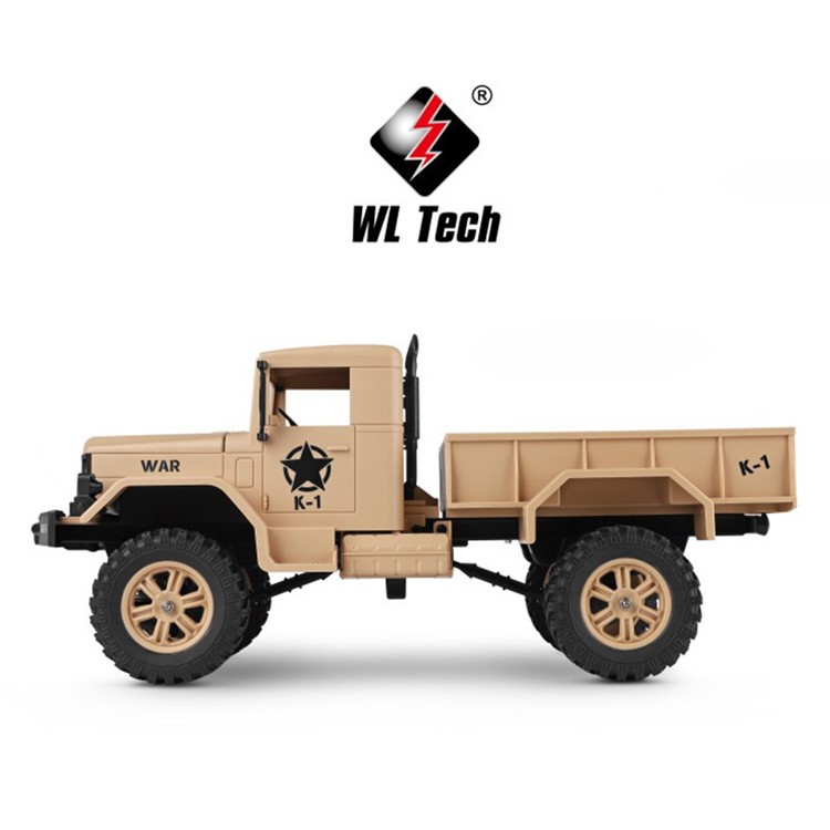 WLTOYS 124301 1: 12 2.4ghz 4WD Offroad RC Militär LKW Fahrzeug RC Auto - Braun-5