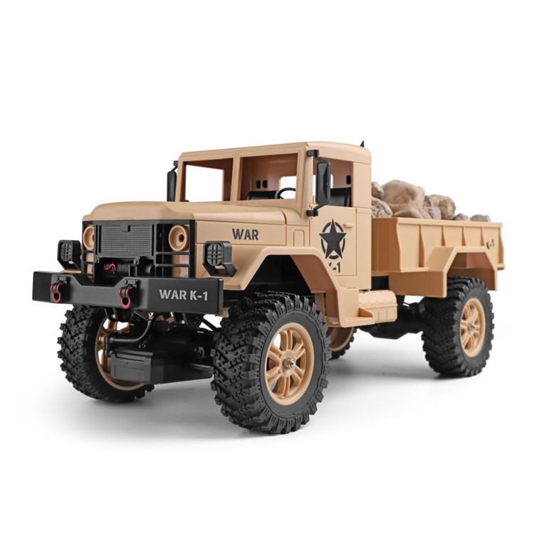WLTOYS 124301 1: 12 2.4ghz 4WD Offroad RC Militär LKW Fahrzeug RC Auto - Braun-6