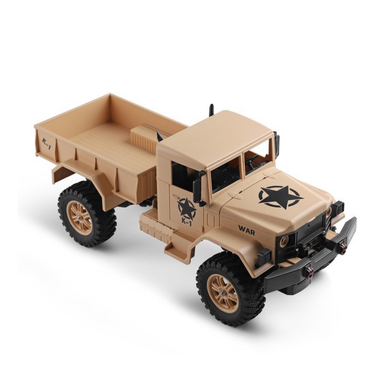 WLTOYS 124301 1: 12 2.4ghz 4WD Offroad RC Militär LKW Fahrzeug RC Auto - Braun-7