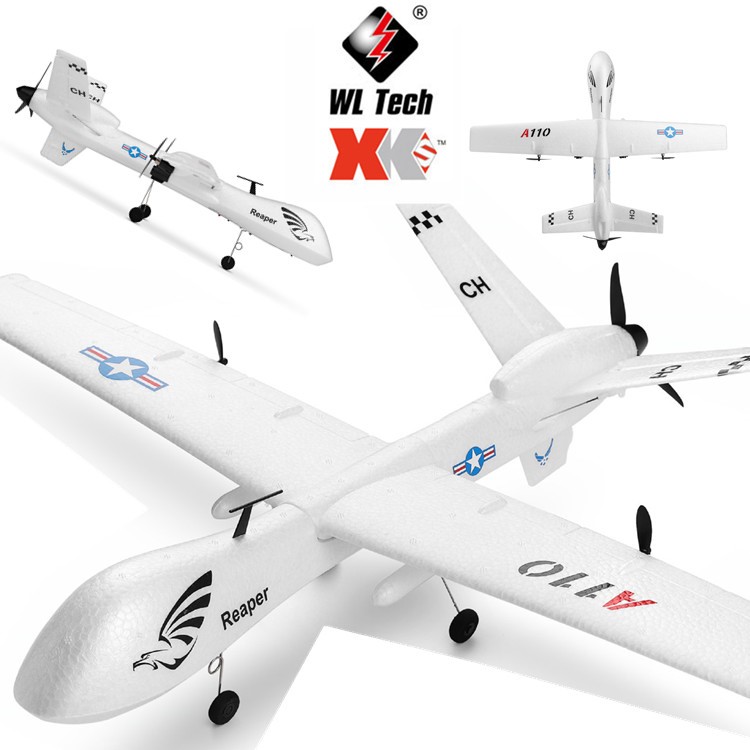 WLTOYS A110 Raubtier MQ-9 RC Flugzeug 2.4G 3CH DIY Segelflugzeug RTF Eingebautes Gyro 565mm Spannweite-2