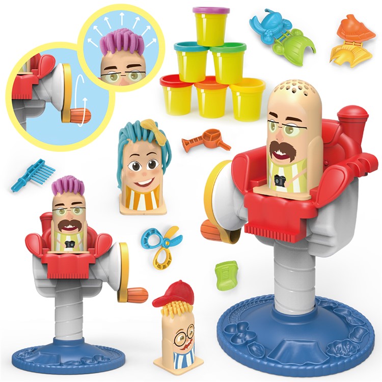 Children's Modeling Clay Toy Creative Barber Shop Toy Set-3