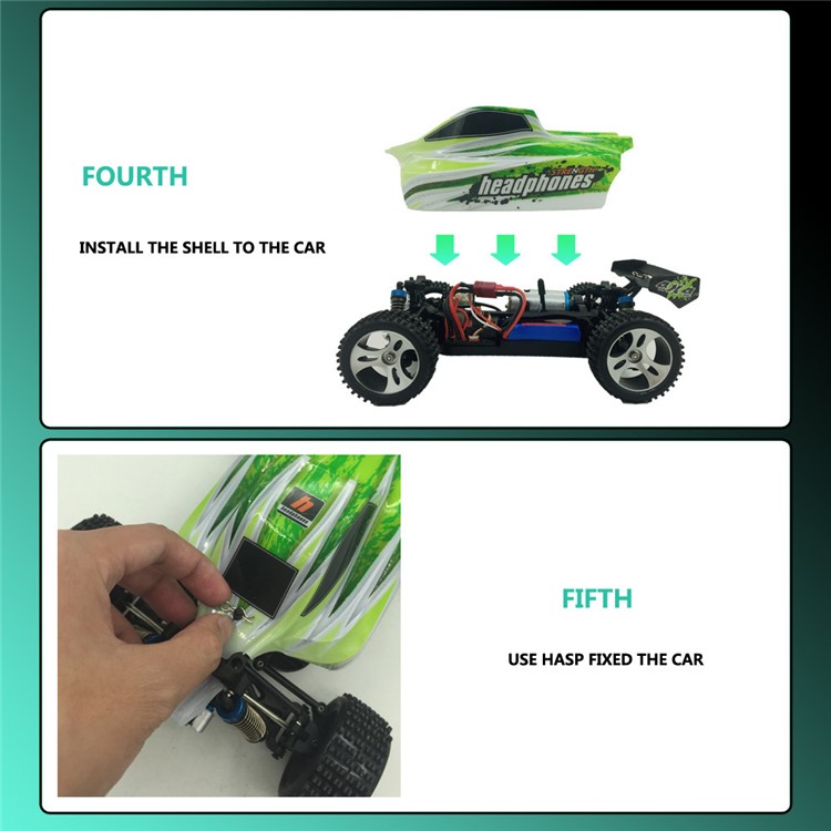 WLTOYS A959-B 1/18 2.4G 70km / h Buggy Off-Road RC Racing Car Toy-US bouchon-16