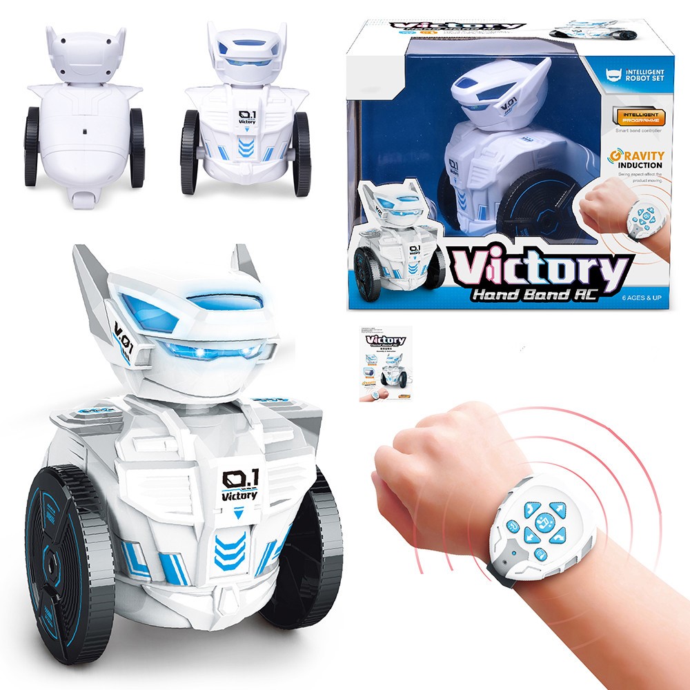 BG1526 Watch-worn Remote Intelligent Robot 2.4G RC Toy with LED Light