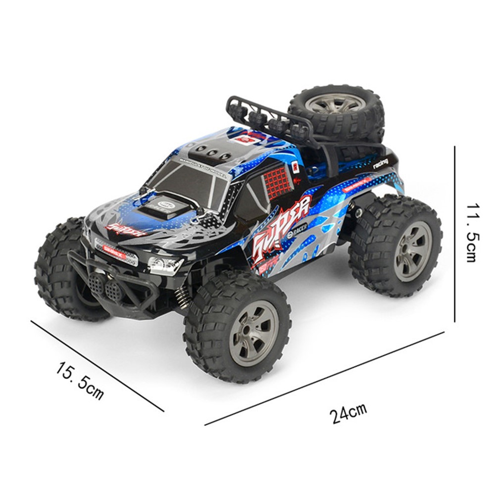 20km/h 1:18 2.4G Remote Control Car RC Electric Monster Truck Off-Road Vehicle - Blue-4