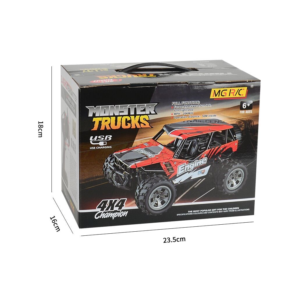 20km/h 1:20 2.4G Remote Racing Car RC Electric Monster Truck Off-Road Vehicle - Red-6