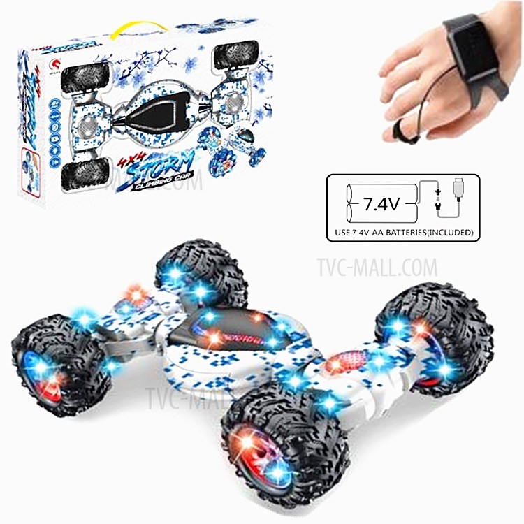 1825-9 RC Gesto Carro Indução Torção Veículo Off-road Com Rodas Pretas - Azul-1