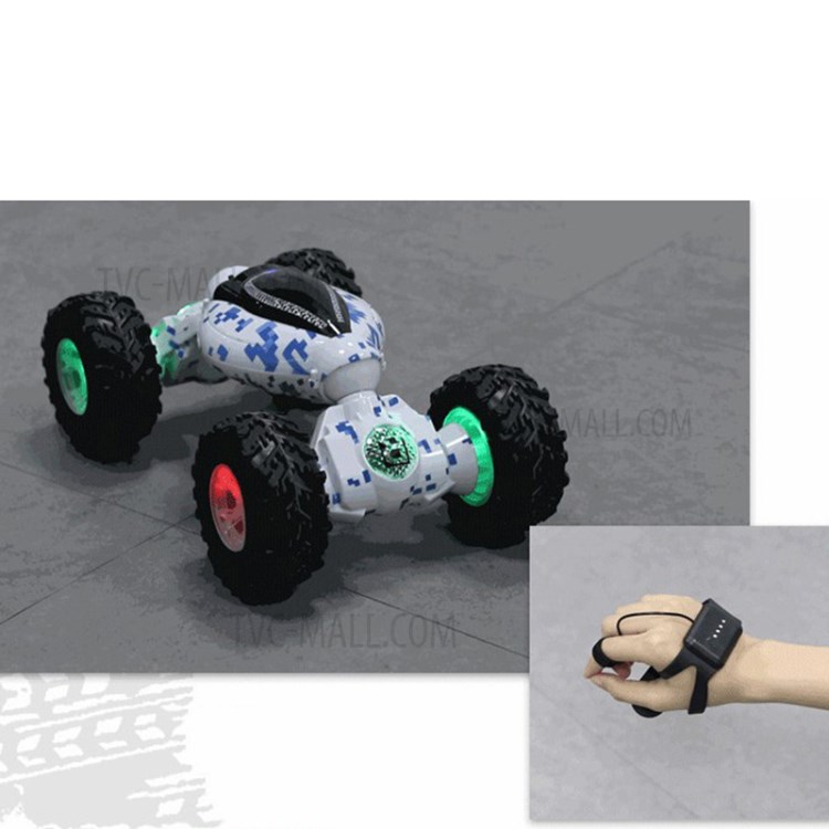 1825-9 RC Gesto Carro Indução Torção Veículo Off-road Com Rodas Pretas - Azul-3