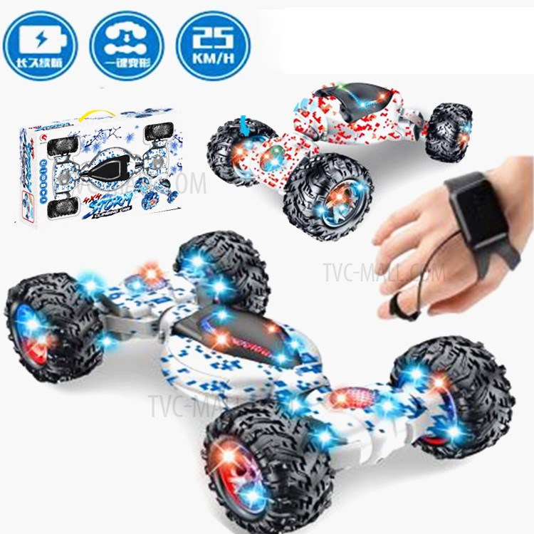 1825-9 RC Gesto Carro Indução Torção Veículo Off-road Com Rodas Pretas - Azul-4