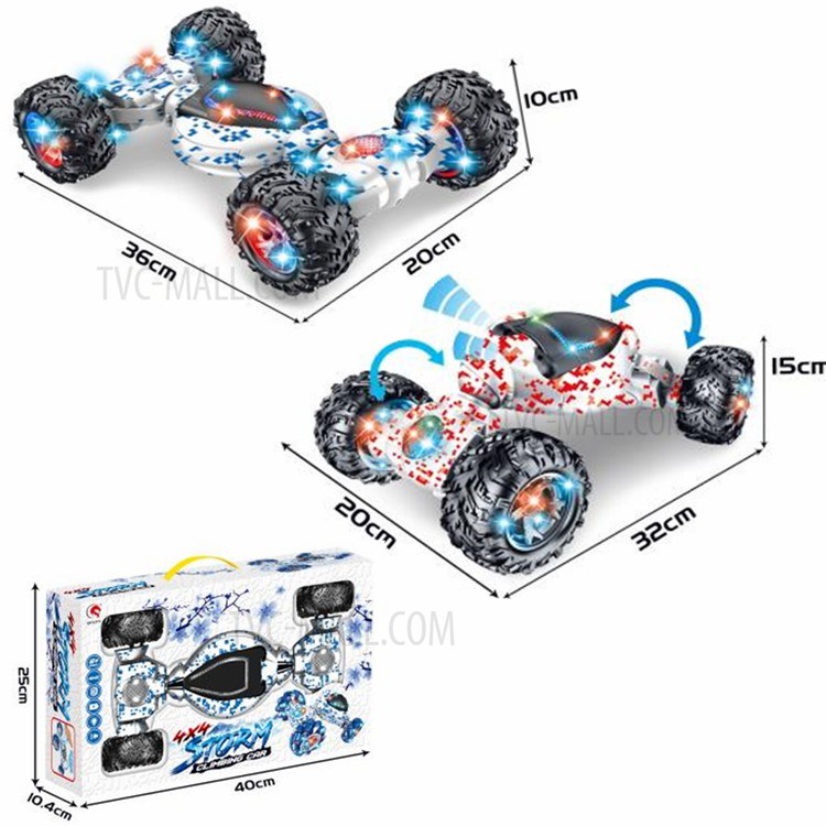 1825-9 RC Gesto Carro Indução Torção Veículo Off-road Com Rodas Pretas - Azul-5