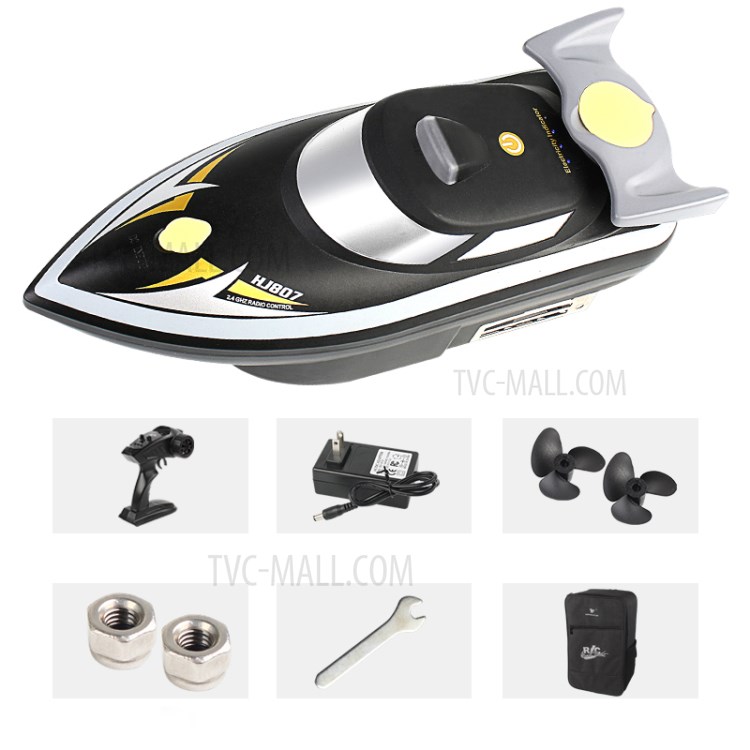2.4G Controle Remoto Pesca Corridas De Barco Isca Cair Navio RC - Preto-3