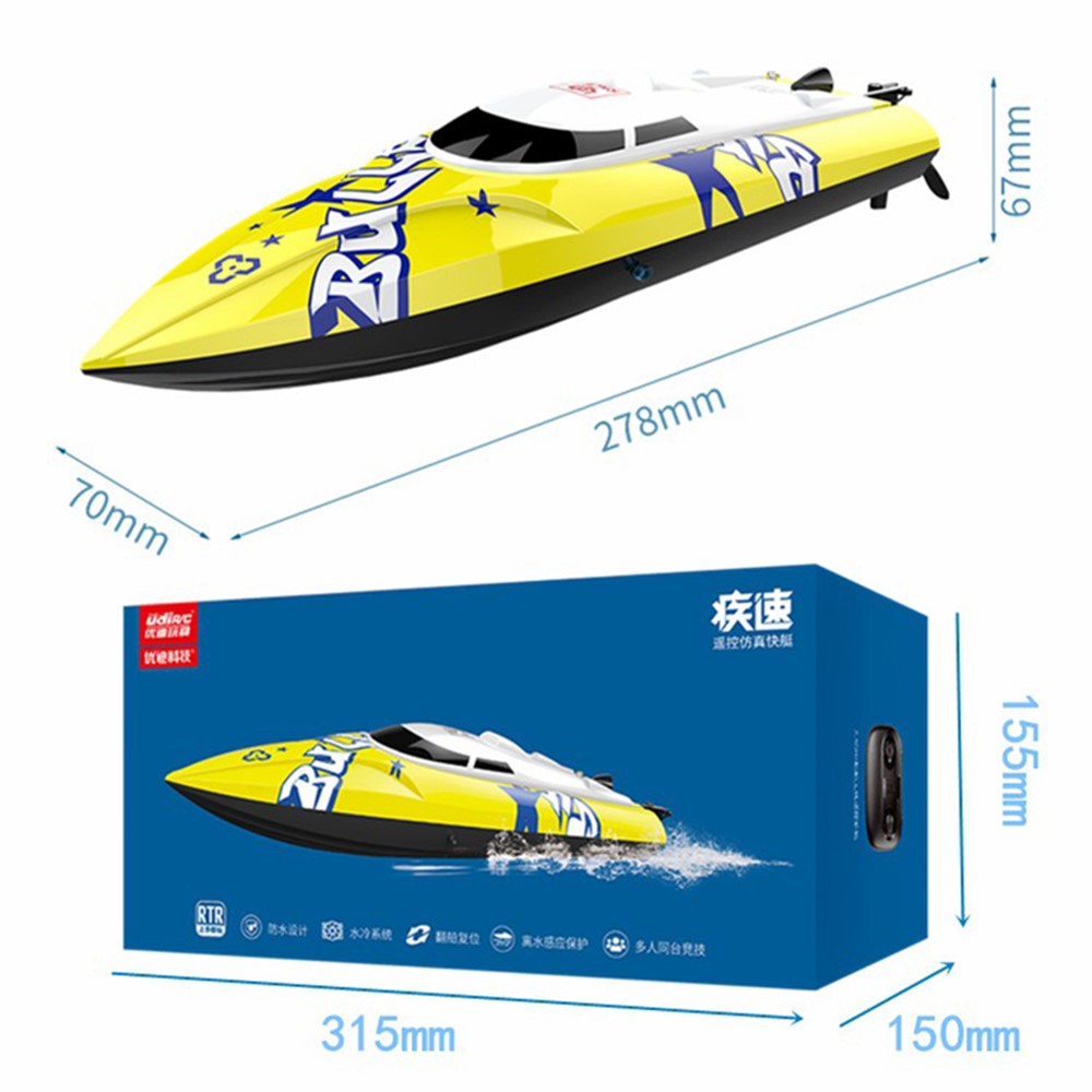 UDI906 RC Boat Fast Speed Durable Remote Control Boat Electric Toy for Children Kids-3