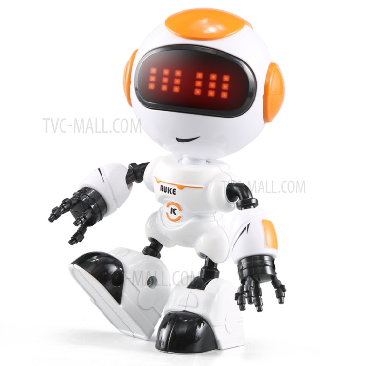 JJRC R8 Luke R9 Luby Touch Control Smart Mini Alloy Robot Kids Toy Intelligent Early Education Robot - R8 Luke / Orange-4