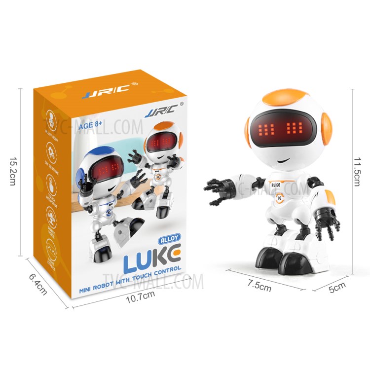 JJRC R8 Luke R9 Luby Touch Control Smart Mini Alloy Robot Kids Toy Intelligent Early Education Robot - R8 Luke / Orange-9