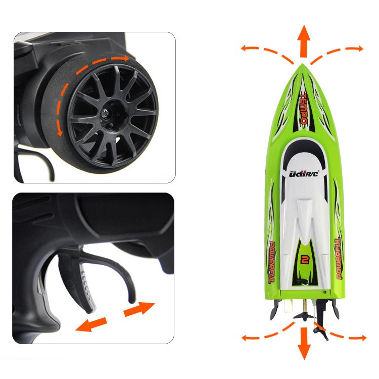 UDI902 2.4GHz High Speed Remote Control Racing Ship (CE/FCC/RoHS) - Green-9