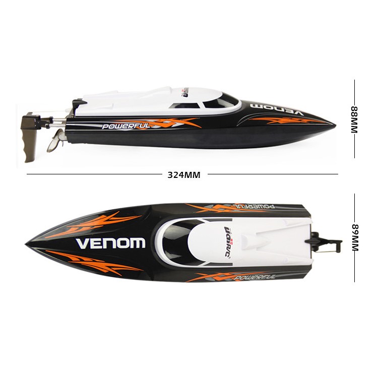 UDIRC UDI001 2.4G Remote Control Self-righting Hull High Speed Venom Power RC Speed Boat - Black-4
