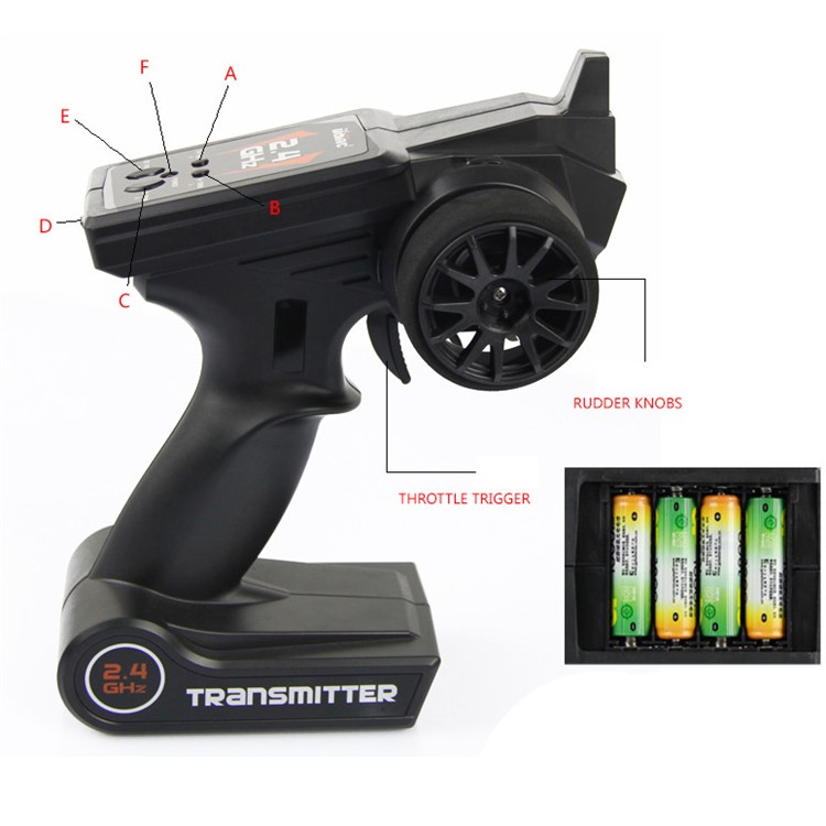 UDIRC UDI001 2.4G Remote Control Self-righting Hull High Speed Venom Power RC Speed Boat - Black-9
