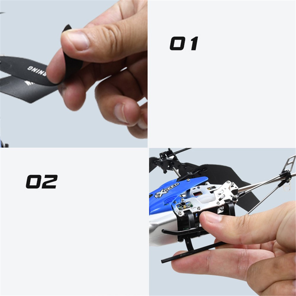 777-573 Alloy Aircraft Model 4.5 Channels 2.4G RC Helicopter with Gyro Flying Toy - Blue-2