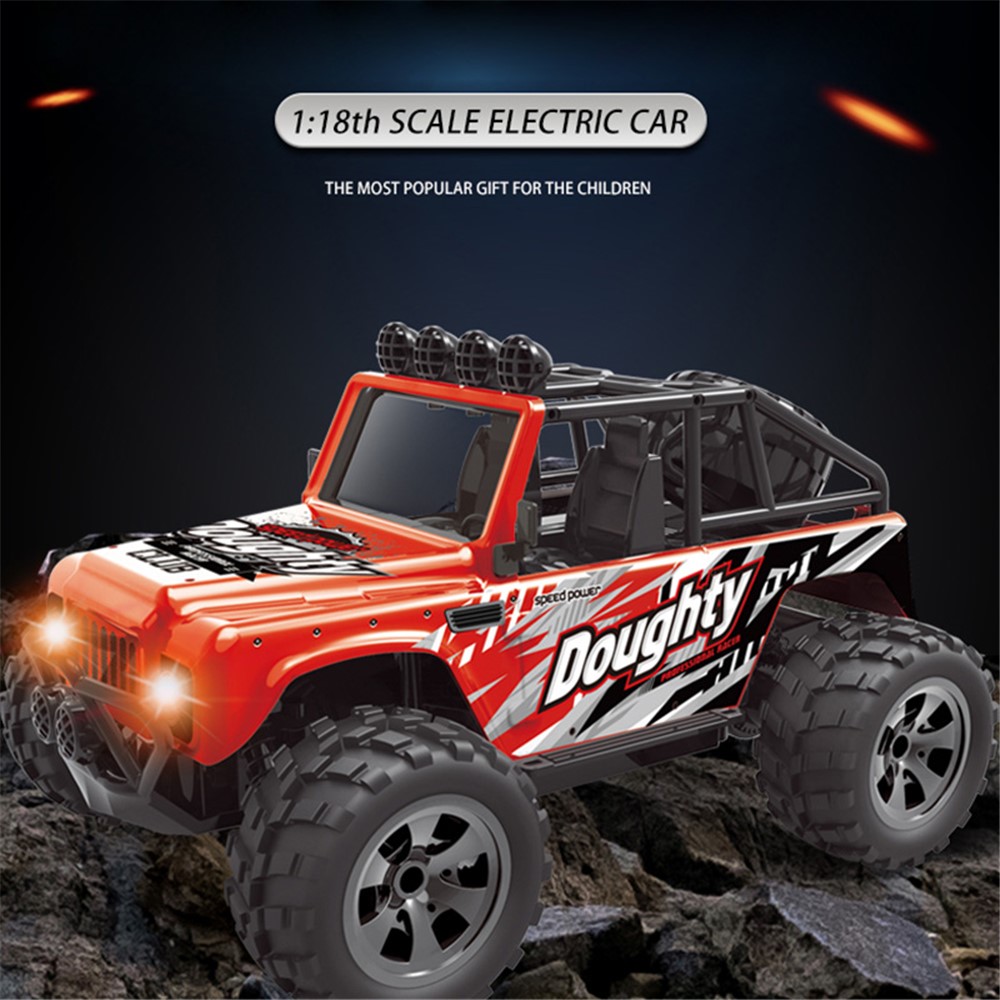 58620 2.4G Wireless RC Off-road Vehicle 1/18 Electronic Climbing Car Model Toys With Lights for Children - Blue-5