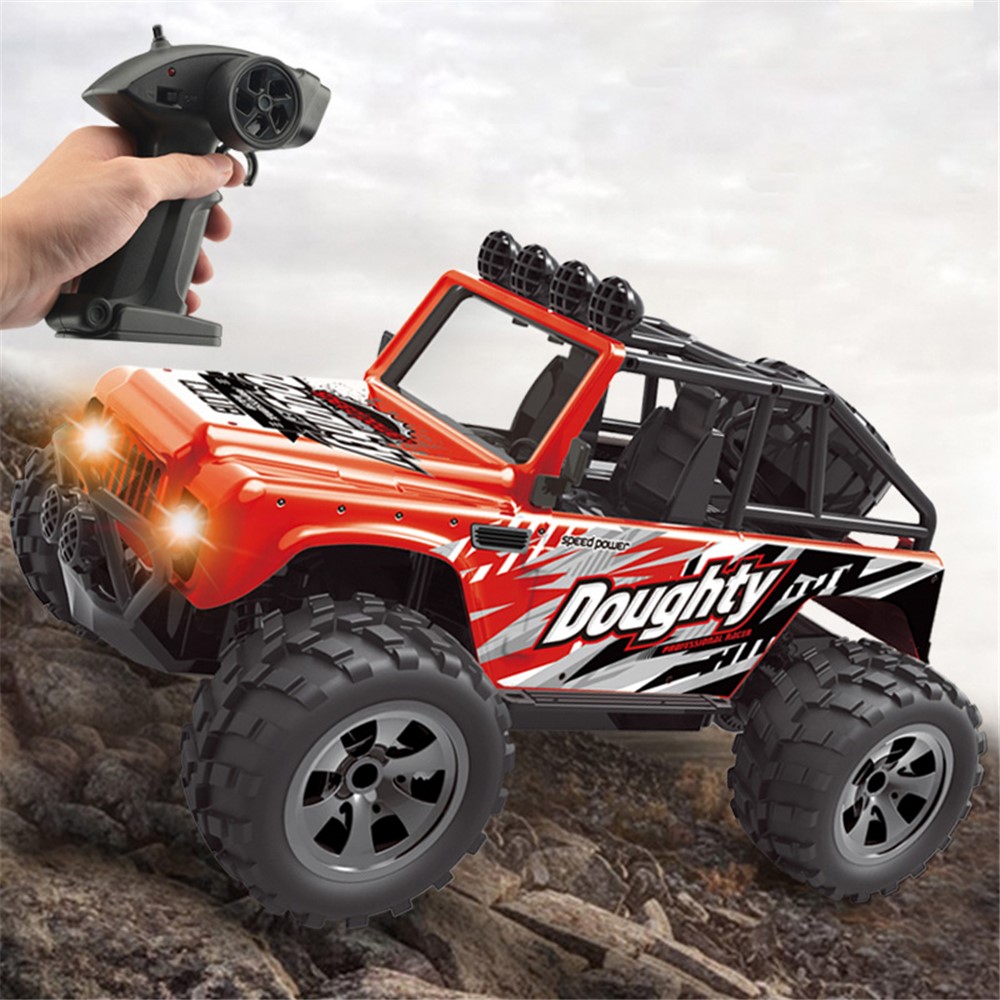 58620 2.4G Wireless RC Off-road Vehicle 1/18 Electronic Climbing Car Model Toys With Lights for Children - Blue-6