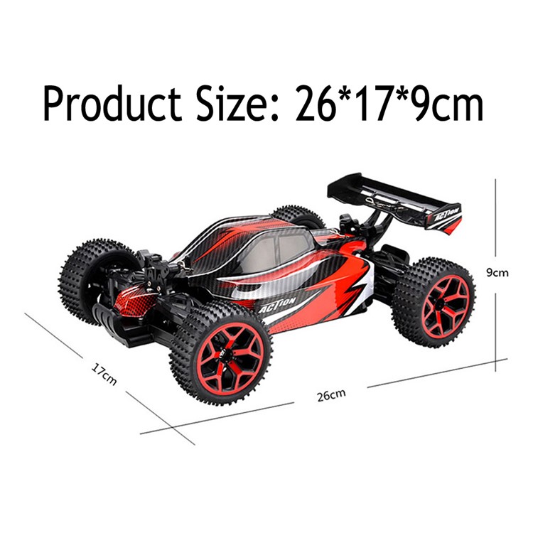 Remote Control Truck 1:18 Scale 4WD Electric High Speed Off-road Truggy Toys - Red-3