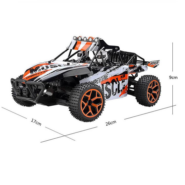 Remote Control Truck 1:18 Scale 4WD Electric High Speed Off-road Truggy Toys - Orange-6