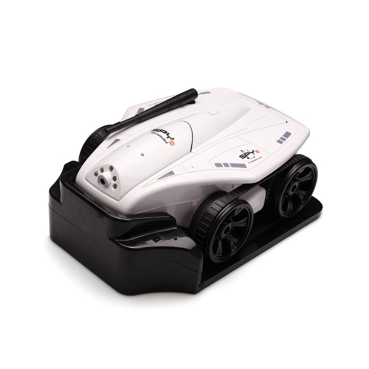 GOLD LIGHT 777-325 WiFi Control 0.3MP Camera SPY RC Tank Support iOS Android Operation - White / EU Plug-3