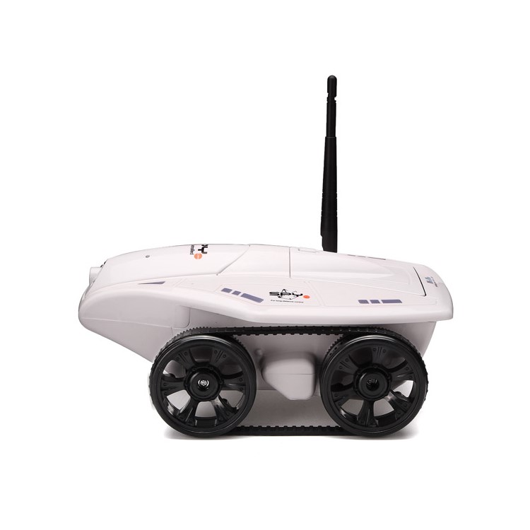 GOLD LIGHT 777-325 WiFi Control 0.3MP Camera SPY RC Tank Support iOS Android Operation - White / EU Plug-4