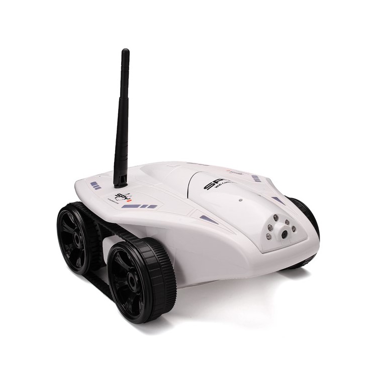 GOLD LIGHT 777-325 WiFi Control 0.3MP Camera SPY RC Tank Support iOS Android Operation - White / EU Plug-5