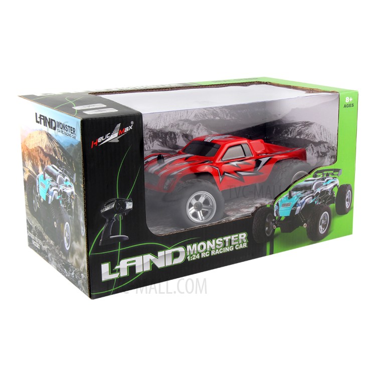 K24 2.4G 1:24 High Speed Monster Truck Remote Control Car for Kids - Red-11
