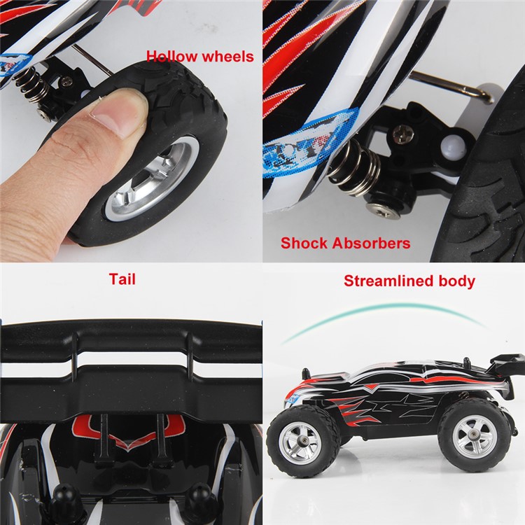 K24 2.4G 1:24 High Speed Monster Truck Remote Control Car for Kids - Red-3