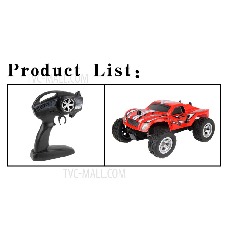 K24 2.4G 1:24 High Speed Monster Truck Remote Control Car for Kids - Red-7