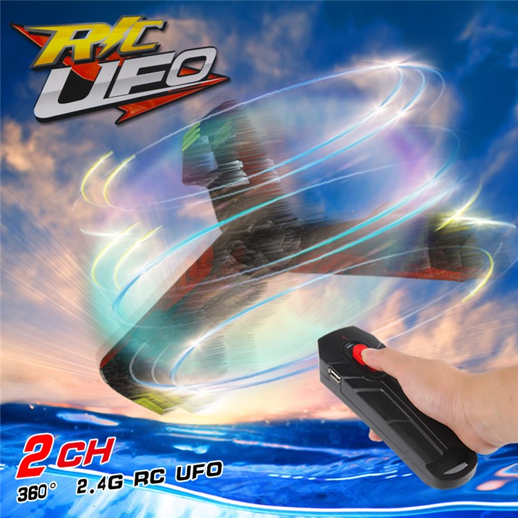 360 ° Hoverblade 2CH 2.4G Remote Control UFO Foam Boomerang - Red-1
