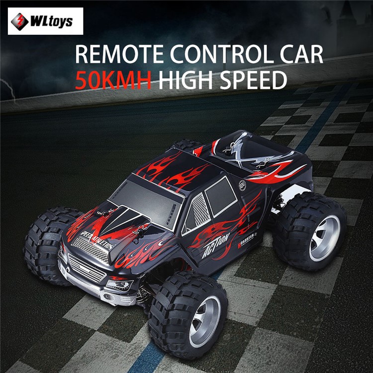 WLTOYS A979 1/18 50km/h 2.4G 4WD Racing Car Monster Truck - Red / US Plug-2