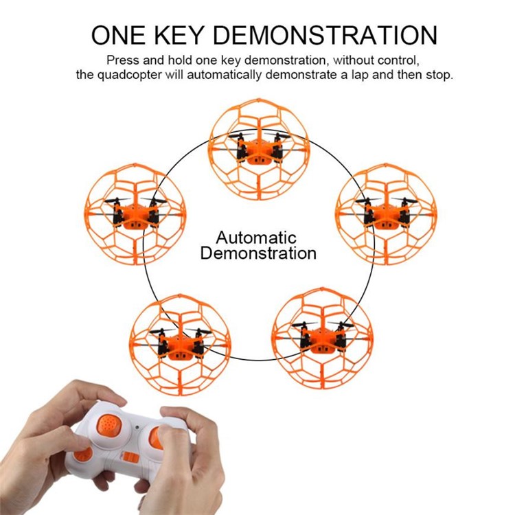 HELIC MAX 1340 2.4GHz 4CH Fly Ball RC Drone Quadcopter 3D Flip Roller - Orange-7