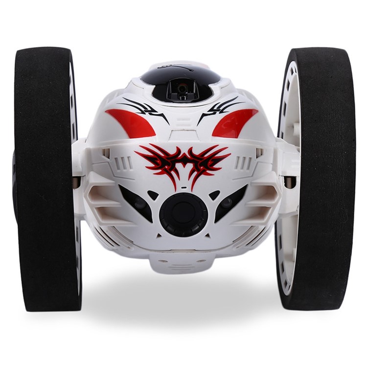 2.4GHz Jumping Stunter RC Bounce Car with Flexible Wheels and LED Light - White-10