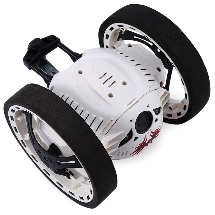 2.4GHz Jumping Stunter RC Bounce Car with Flexible Wheels and LED Light - White-11