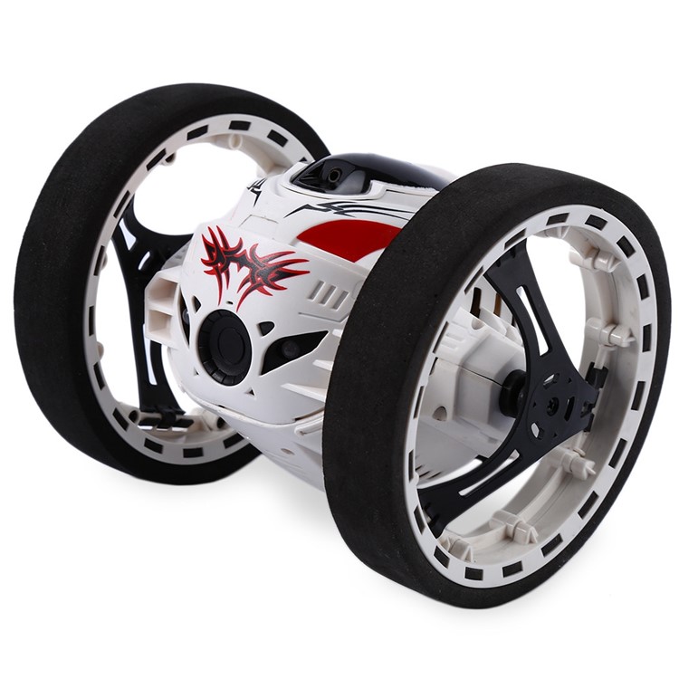 2.4GHz Jumping Stunter RC Bounce Car with Flexible Wheels and LED Light - White-3